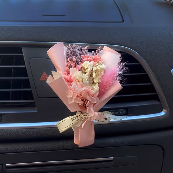 🌹Mini Dried Flower Bouquet Car Air👩‍❤️‍💋‍👨-improve car environment, bring good mood and make driving more comfortable